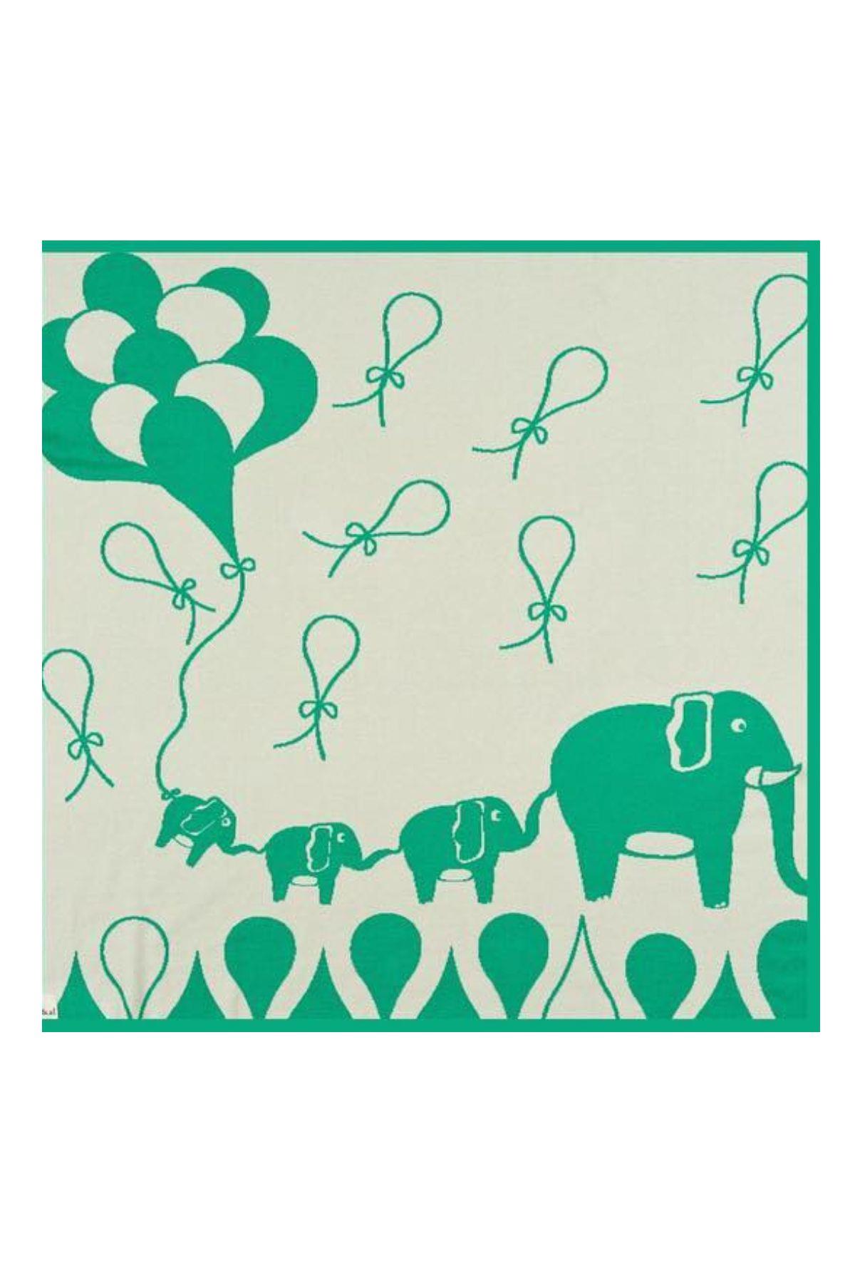organicera-organic-tricot-knit-baby-blanket-elephant-80x90-cm-green-2 OrganicEra Organic Tricot Knit Baby Blanket, Elephant (80X90 cm), Green - Image 2