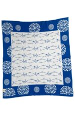 OrganicEra Organic Tricot Knit Baby Blanket, Fishes (80x90 cm), Blue - Image 2