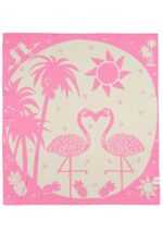 organicera organic tricot knit baby blanket flamingo