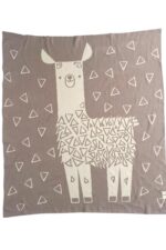 organicera organic tricot knit baby blanket lama