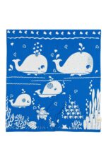 OrganicEra Organic Tricot Knit Baby Blanket, Whale (80x90 cm), Blue - Image 2