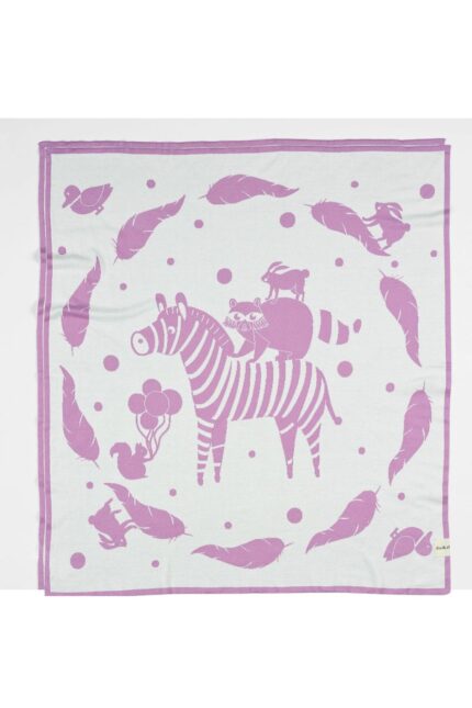 organicera organic tricot knit baby blanket zebra